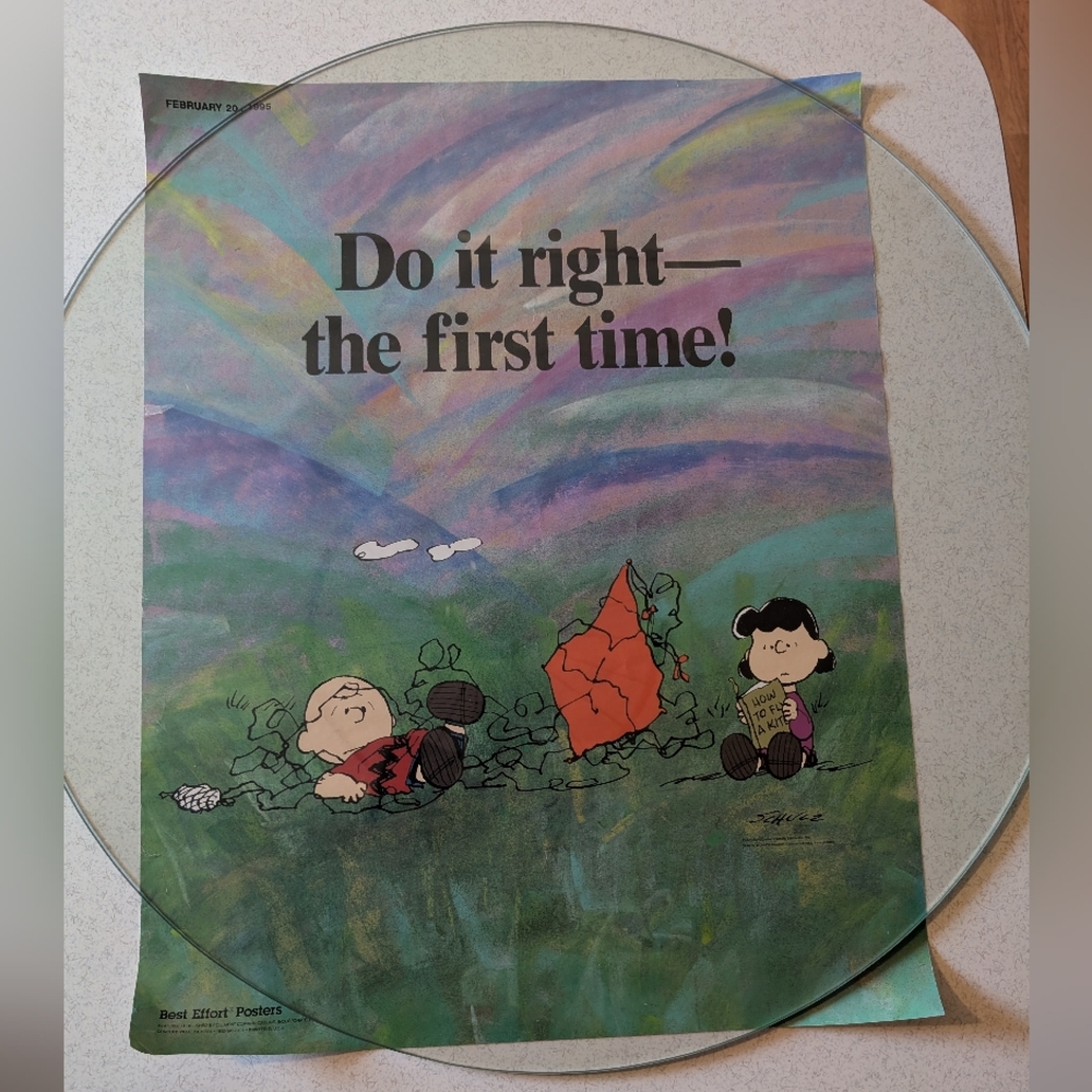 Peanuts Poster with Inspirational Quote